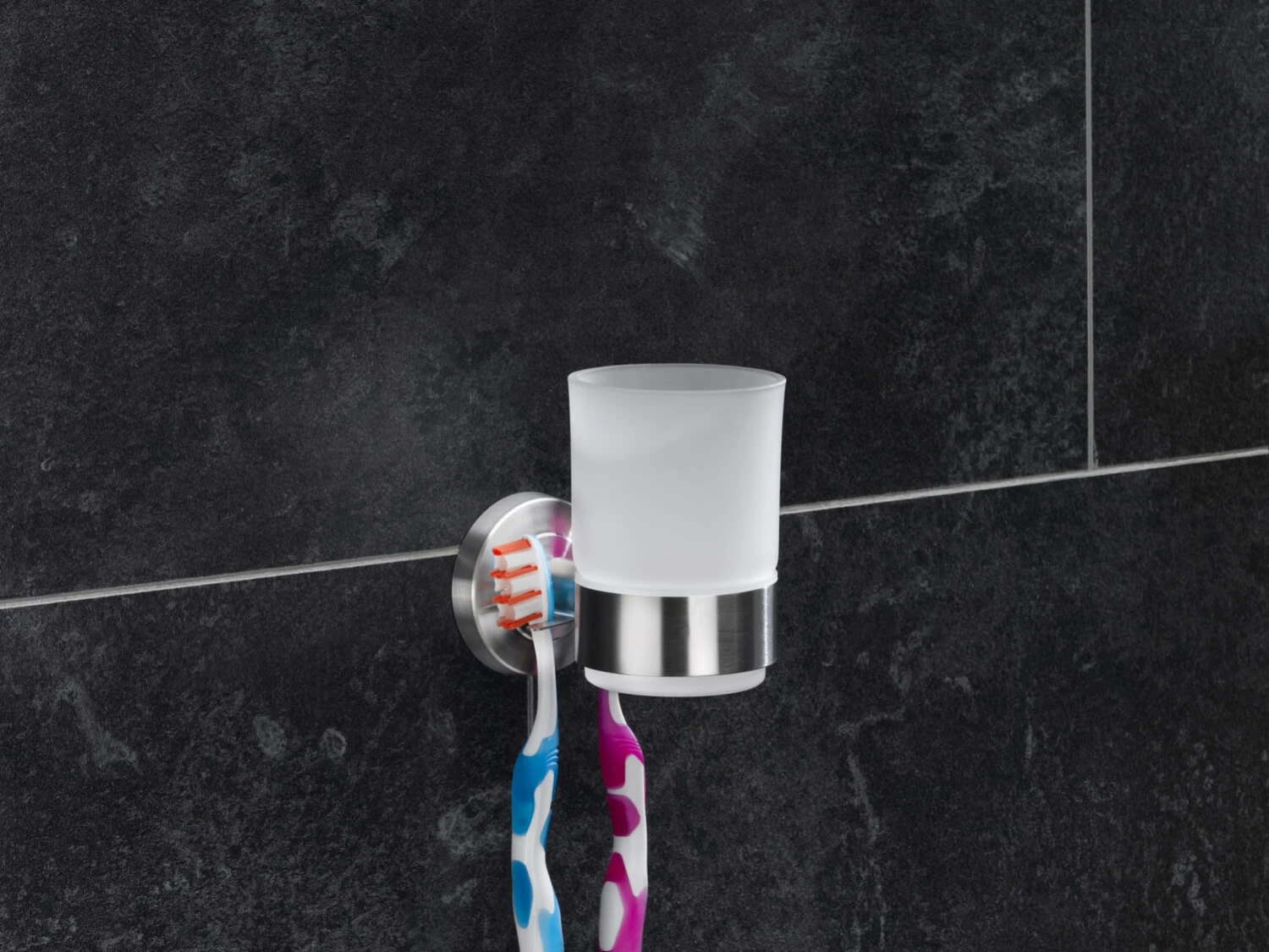 Zahnbürstenhalter Mit Wandhalter In Silber 3 Zahnbürstenhalter Mit Wandhalter In Silber – Bild 3