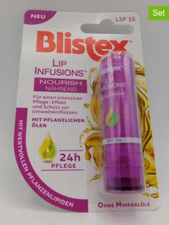 4er-Set: Lippenbalsamen " Infusions Nährend Pflanzlichen Ölen" - LSF 15, 3,7 G