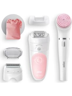 Epilierer "Braun Silk-épil 5 - 885 BS" In Weiß/ Rosa -PureGlow Verkäufe braun epilierer braun silk epil 5 885 bs in weiss rosa 4