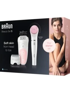 Epilierer "Braun Silk-épil 5 - 885 BS" In Weiß/ Rosa -PureGlow Verkäufe braun epilierer braun silk epil 5 885 bs in weiss rosa 5