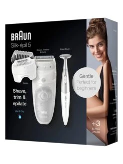 Braun Epilierer "Silk-épil 5 - 805" In Weiß/ Grau -PureGlow Verkäufe braun epilierer silk epil 5 805 in weiss grau 6