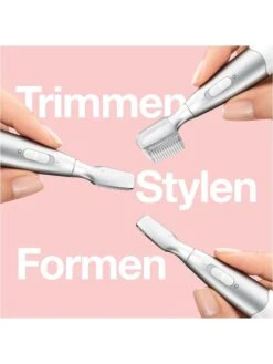 Braun Mini-Präzisionstrimmer "Silk-épil Styler FG1106" In Weiß/ Silber -PureGlow Verkäufe braun mini prazisionstrimmer silk epil styler fg1106 in weiss silber 3