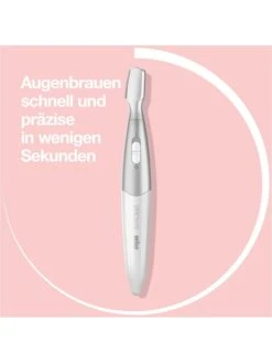 Braun Mini-Präzisionstrimmer "Silk-épil Styler FG1106" In Weiß/ Silber -PureGlow Verkäufe braun mini prazisionstrimmer silk epil styler fg1106 in weiss silber 4