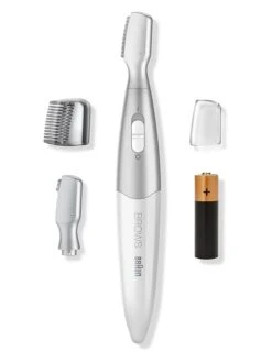 Braun Mini-Präzisionstrimmer "Silk-épil Styler FG1106" In Weiß/ Silber -PureGlow Verkäufe braun mini prazisionstrimmer silk epil styler fg1106 in weiss silber 5