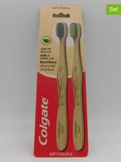 Colgate® 12er-Set: Zahnbürsten "bamboo Soft/Souple" In Naturholz