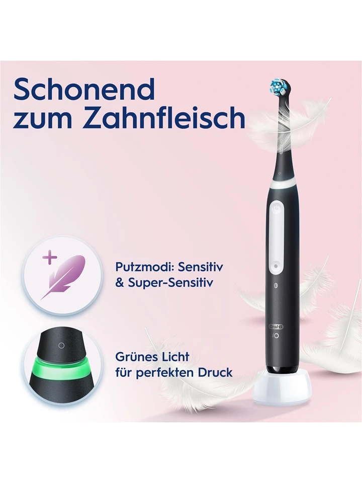 Oral B 2tlg. Set: Elektr. Zahnbürsten "iO Series 4" In Weiß/ Schwarz 4 Oral B 2tlg. Set: Elektr. Zahnbürsten "iO Series 4" In Weiß/ Schwarz – Bild 4