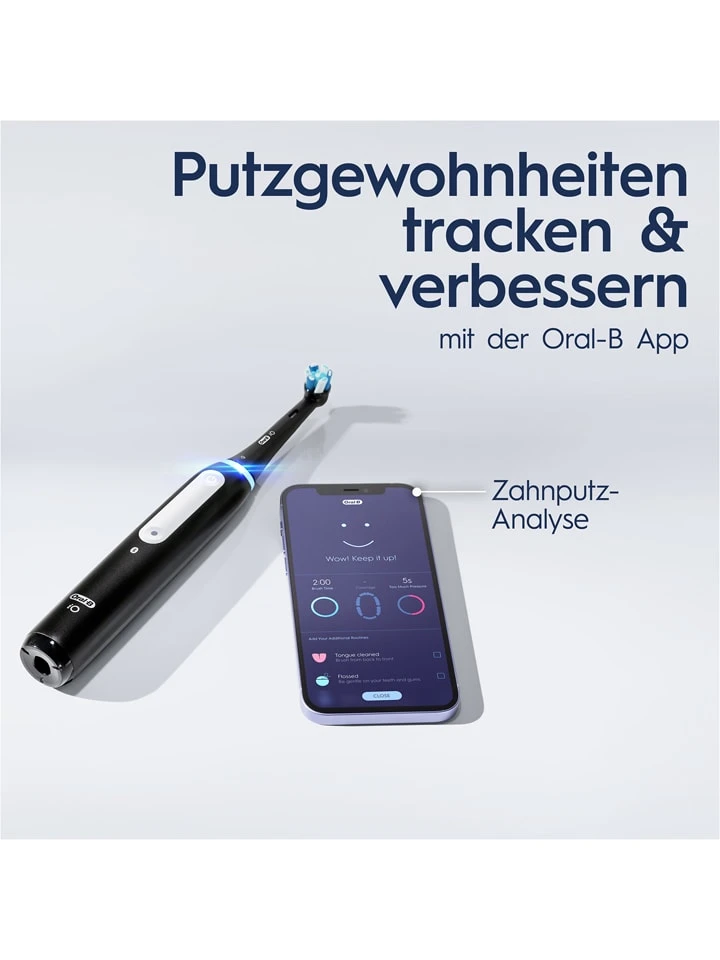 Oral B 2tlg. Set: Elektr. Zahnbürsten "iO Series 4" In Weiß/ Schwarz 6 Oral B 2tlg. Set: Elektr. Zahnbürsten "iO Series 4" In Weiß/ Schwarz – Bild 6