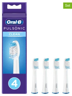 Oral B 4er-Set: Ersatz-Bürstenköpfe "Pulsonic Clean" In Weiß
