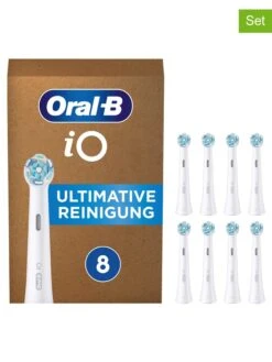 Oral B 8er-Set: Ersatz-Bürstenköpfe "Oral-B IO Ultimative Reinigung" In Weiß