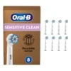 Oral B 8er-Set: Ersatz-Bürstenköpfe "Sensitive Clean" In Weiß