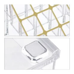 Kosmetikorganizer In Transparent/Gold -PureGlow Verkäufe relaxdays kosmetikorganizer in transparent gold 6