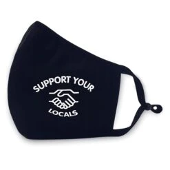 Unfair Athletics Alltagsmaske - Mask Support Your Locals - Black -PureGlow Verkäufe unfair athletics alltagsmaske mask support your locals black 3